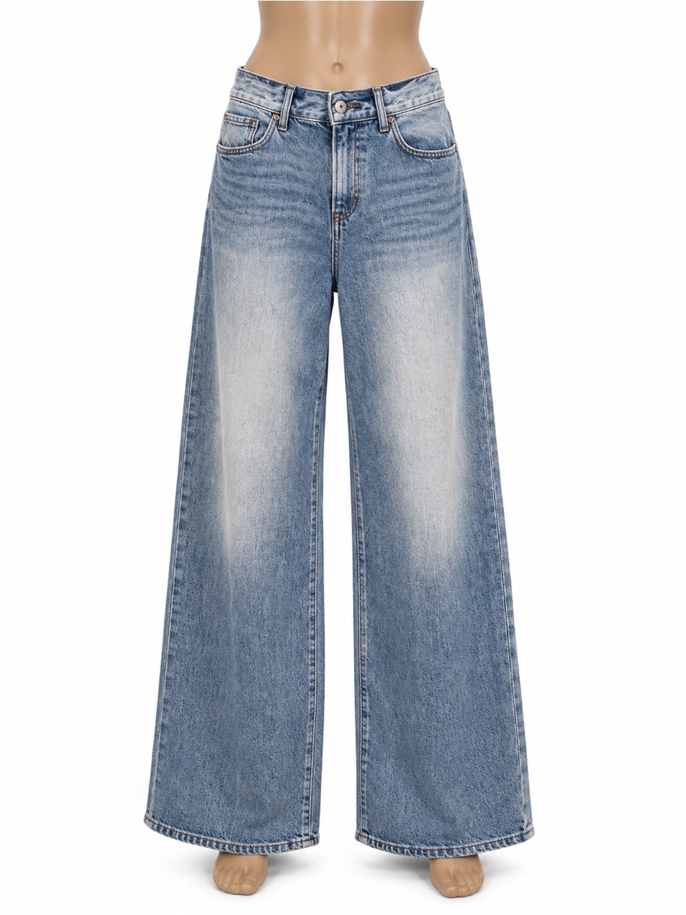 Express High Rise Wide Leg Jeans Light Wash Womenβs 2R Conscious Edit